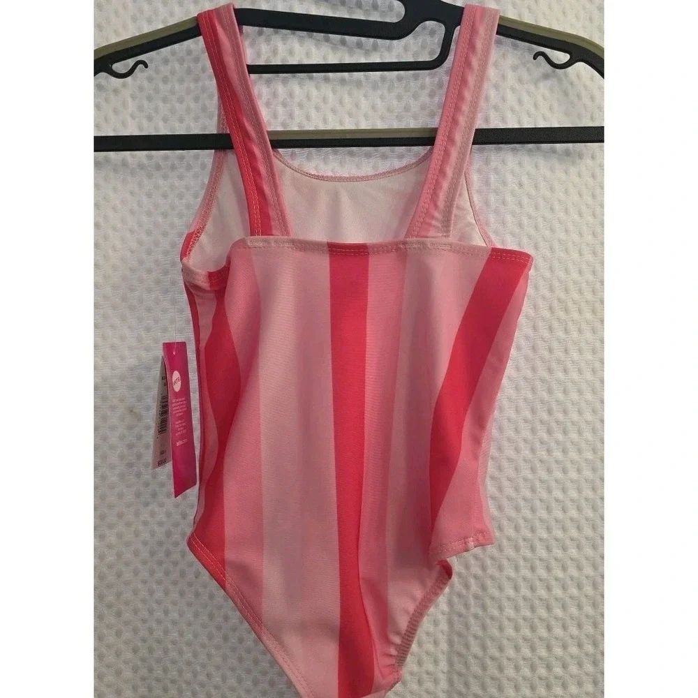 Barbie Girl's One Piece Swimsuit Bathing Suit Pink Size 4‎
